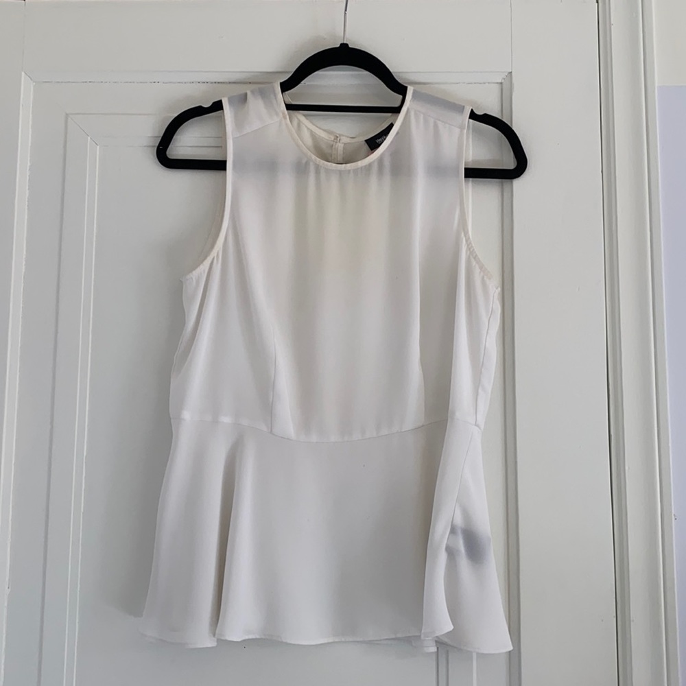 White peplum blouse